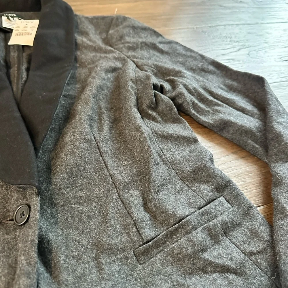 J. Crew Wool Tuxedo Jacket Short Blazer